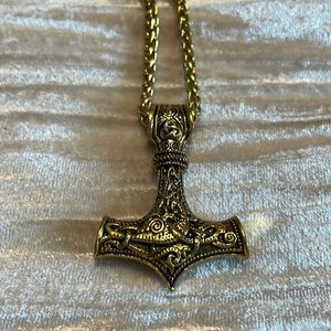 Men’s Brass Thor Hammer Necklace